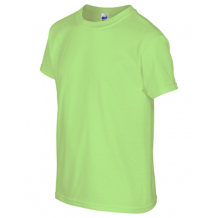 Gildan Heavy Cotton Youth T-Shirt - 5.3 Oz, 100% Cotton (Varies By Color), Classic Fit, Mint Green, Size M